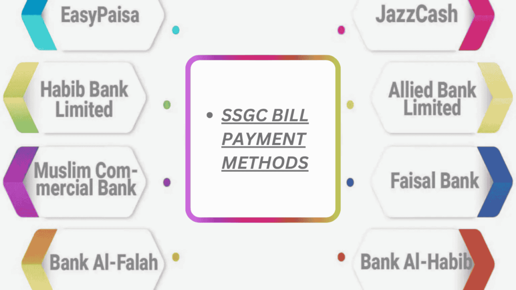 DEFFERENT METHODS TO PAY SSGC BILL